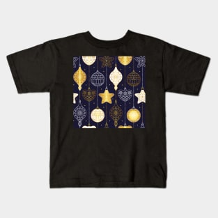 Christmas golden ornaments Kids T-Shirt